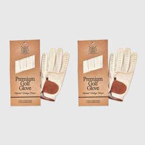 PRO Cream Cabretta Leather Golf Gloves (2 Pack)
