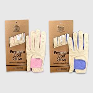 PRO Pastel Cabretta Leather Golf Gloves - Purple & Pink (2 Pack)