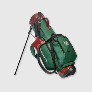 Mvp Gifts 250: Green Canvas / Leather Golf Bag - Stand