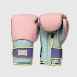 Man Of Many: Elite Pastel Leather Boxing Gloves - Pink