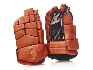 PRO Heritage Brown Leather Ice Hockey Gloves 2.0