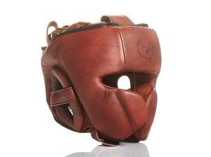 Outlet 1: RETRO Heritage Brown Leather Boxing Headgear