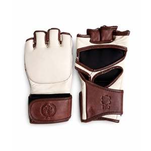 PRO Cream / Brown 'Purist' Leather MMA Gloves