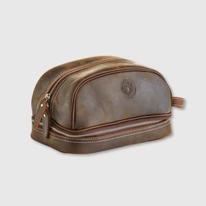 Fathers Day: Heritage Brown Leather Dopp Bag