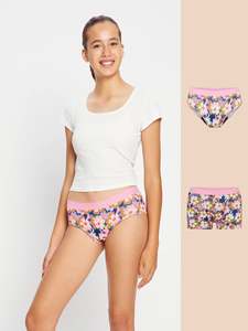 New: Teen Hipster Boyleg & Boyshort Twilight Jungle Pink 2 Pack