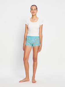 Teen Underwear: SmileyWorld® | Modibodi Teen Hipster Boyshort Super Wonderlust Blue