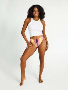 Seamfree: Puma X Modibodi Seamfree Active Printed Hi-Leg Cheeky Moderate-Heavy Sunset Glow Yellow