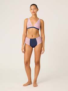 Moderate Heavy Absorbency: Manon Hi Waist Brief Moderate-Heavy Riviera Blue