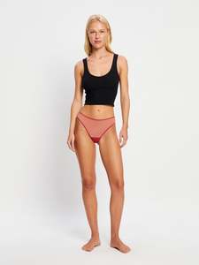 Women: Barely There Thong Moisture Wicking Baked Apple Pink