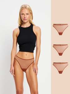 Perspiration: Barely There Thong 3 Pack