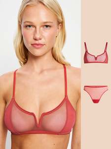 Perspiration: Barely There Bralette & Thong Set