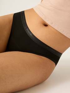 Light Moderate Absorbency: Vegan Bikini Light-Moderate Black