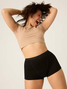 Boyleg And Boyshort: Vegan Boyshort Moderate-Heavy Black