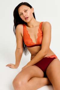 Bras Tops: Sylvie Bralette Bordeaux Red