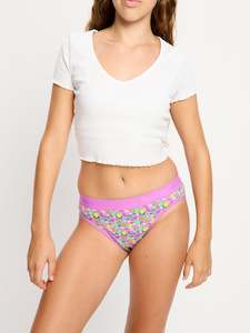 SmileyWorld® | Modibodi Teen Hipster Bikini Moderate-Heavy Lucky Lemon Limes
