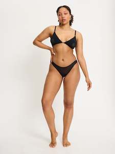 Brief: SmileyWorld® | Modibodi Sparkle Cheeky Brief Moderate-Heavy Black