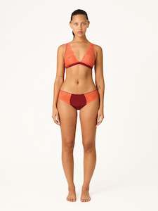 Perspiration: Camille Thong Light Bordeaux Red