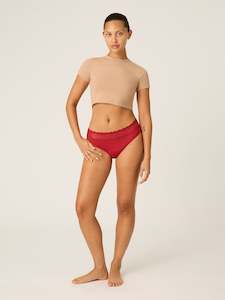 Sensual Hi Waist Bikini Light Rouge Red