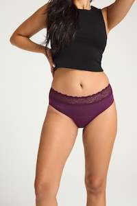 Sensual Hi Waist Bikini Moderate Raisin Purple
