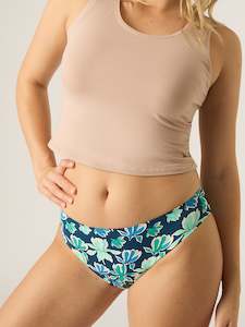 Seamfree Bikini Moderate Midnight Blue Floral