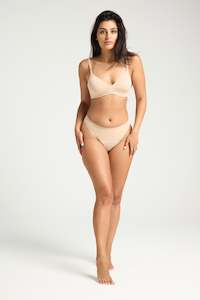 Seamfree Hi-Leg Cheeky Moderate Cashew