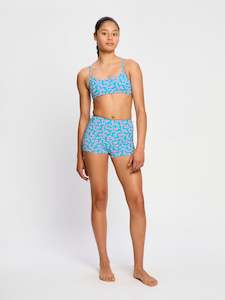 Teen Swimwear Hi Waist Short Super Wavy Blue