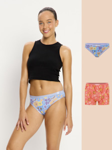 SmileyWorld® | Modibodi Classic Boyshort & Bikini 2 Pack