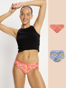 Light Absorbency: SmileyWorld® | Modibodi Classic Bikini & Full Brief 2 Pack