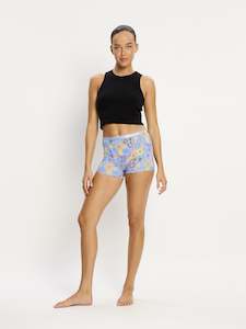Classic: SmileyWorld® | Modibodi Classic Boyshort Moderate Happy Daisy Blue