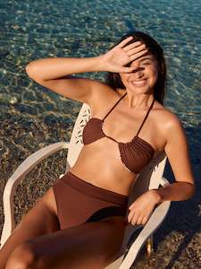 New: Swimwear Hi-Leg Bottom Light Chocolate