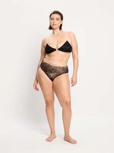 Brief: Bliss Hi Waist Brief Moderate Jet Black
