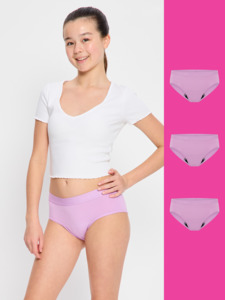 Teen Underwear: Teen Hipster Boyleg 3 Pack Violet