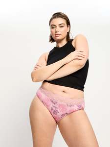 High Waist: Sensual Hi Waist Bikini Moderate Cassia Pink