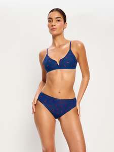 Women: Intimates Spicy Day Hi Waist Brief Moderate Navy Chilli