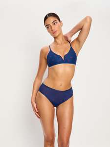 Women: Intimates Spicy Day V-Bralette Navy Chilli