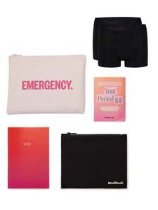 Teen Underwear Period Kit with 2 pack Hipster Boyshort Super Black