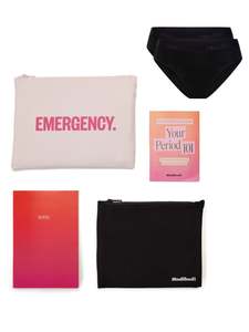 Teen Underwear Period Kit with 2 pack Hipster Bikini Moderate Black