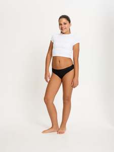 Teen Underwear: Teen Hipster Bikini Super Black
