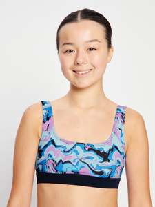 Teen Swimwear Performance Reversible Crop Top & Bikini Brief Set