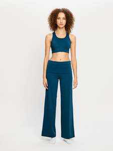 Wide Leg Lounge Pant Teale Blue