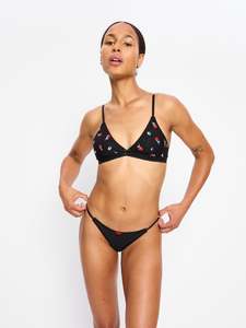 Brief: Intimates V Day Tanga Brief Light Black Rose