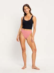 Puma X Modibodi Seamfree Active Hi Waist Thong Light Whisky Rose