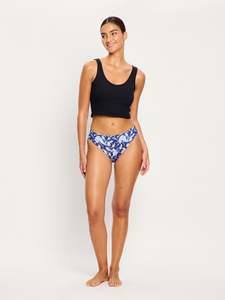 Women: Seamfree Bikini Moderate Opulent Paisley Navy