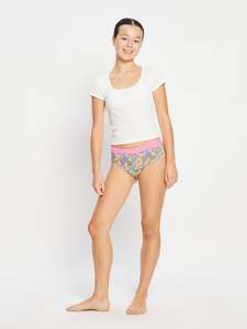 SmileyWorld® | Modibodi Teen Hipster Boyleg Moderate Bubbly Blossom Pink