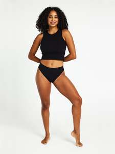 ModiComfort Seamless Hi-Leg Brief Moderate Black