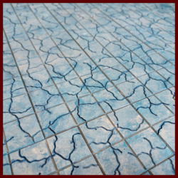 Floor Tiles: Painted set of Ice / Blue Marble tiles