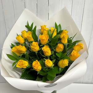 Special offer - 20 stems of our own stunning yellow long roses in a beautiful bouquet