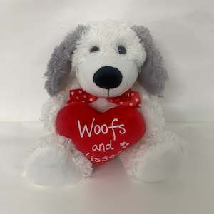 Valentines Day: Woofs and Kisses - adorable soft dog