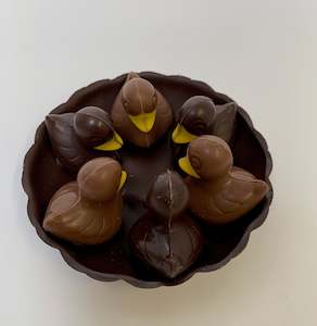 Cutest ever Easter Treat - Van H Chocolate bowl with 6 adorable chocolate chicks