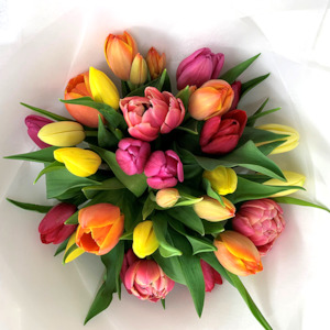 Colourful mixed Tulip Bouquet